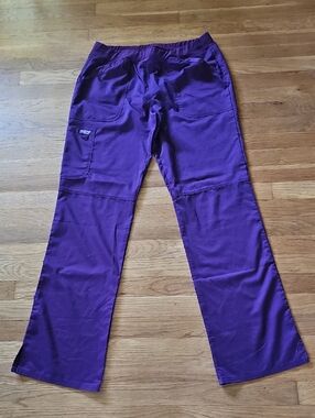 Cherokee Workwear Revolution 4-Pocket Purple EGG Scrub Pants Women's Medium Tall
